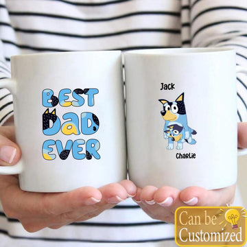 Best Dad Ever - Personalized White Mug - Gift For Dad Grandpa Uncle