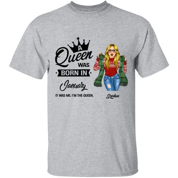 December Birthday Personalized Shirt With Custom Month, Custom Birthday Christmas Gift T-Shirt, Queens Are Born In December, December Birthday Shirts For Woman, December Birthday Gifts