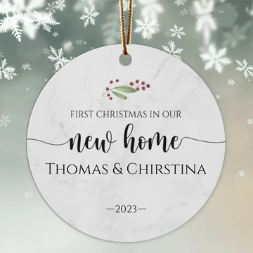 1st Christmas In Our New Home Personalized Ornament - Christmas Gift
