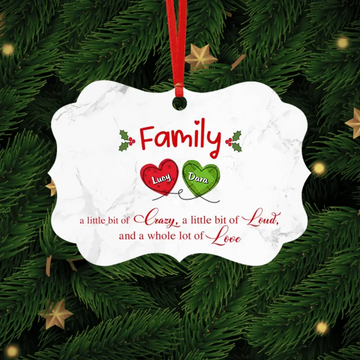 Family A Whole Lot Of Love Christmas Personalized Ornament - Christmas Gift For Family