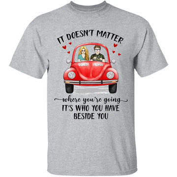 Beetle Volkswagen Couple In Car Personalized Shirt, Custom Gift Shirt For Couple