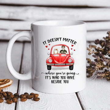 Beetle Volkswagen Cat Mug Personalized Gift Mug, Gift Mug For Cat Lovers