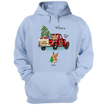 Grandma Little Reindeer Christmas Truck - Personalized Sweater Red Truck Christmas