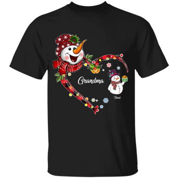 Grandma Snowman Personalized Christmas Apparel Gift For Grandma, Christmas Gift For Family