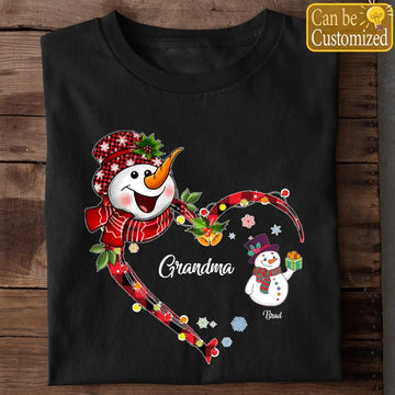 Grandma Snowman Personalized Christmas Apparel Gift For Grandma, Christmas Gift For Family
