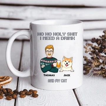 I Need A Beer And My Dogs - Dog Personalized Custom Coffee Mug - Unisex Wool Jumper - Christmas Gift For Pet Owners, Pet Lovers