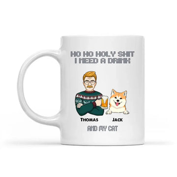 I Need A Beer And My Dogs - Dog Personalized Custom Coffee Mug - Unisex Wool Jumper - Christmas Gift For Pet Owners, Pet Lovers