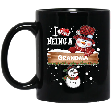 I Love Being A Grandma - Family Personalized Custom Mugs - Christmas Gift For Mom, Grandma, Grandpa