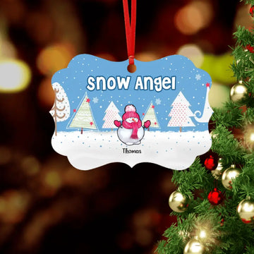 Grandma’s Snow Angels – Personalized Custom Platter – Christmas Gift For Grandma, Mom, Family Members