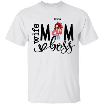 Wife, Mom & Boss Mother Personalized Shirt - Mother's Day Gift For Mom, Mama, Parents, Mother, Grandmother