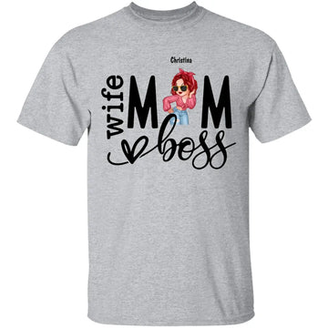 Wife, Mom & Boss Mother Personalized Shirt - Mother's Day Gift For Mom, Mama, Parents, Mother, Grandmother
