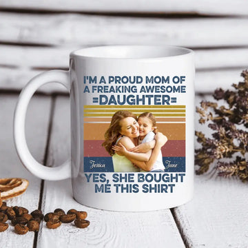 Like Mother Like Daughter Oh Crap Custom Photo Personalized Mug - Gift For Mom, Mother’s Day, Funny Birthday Gift