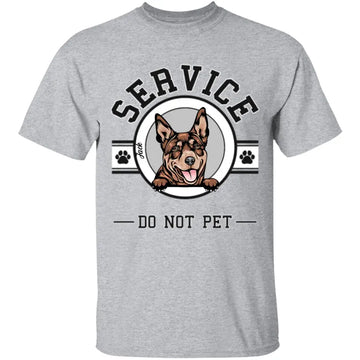 Dog Service Human Logo Personalized T-Shirt - Custom Dog Lover Shirts Gift For Dog