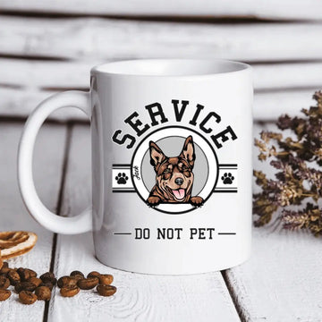 Dog Service Human Logo Personalized Mug - Custom Dog Lover Mug Gift For Dog