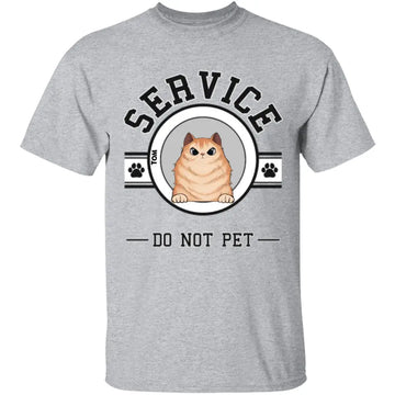 Cat Service Human Logo Personalized T-Shirt - Custom Cat Lover Shirts Gift For Cat
