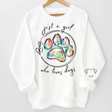 Just a Girl Who Loves Dogs Custom Hoodie Sweatshirt - Gift For Dog Lovers