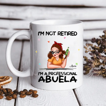I'm Not Retired I'm A Professional Grandma Personalized Mug, Retirement Gift For Grandma