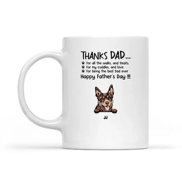 For All The Walks And Treats Dog Personalized Mug Gift For Dog Lovers, Dog Mom, Dog Dad