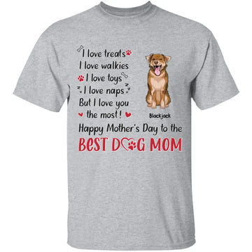 Best Dog Mom, Dog Personalized Custom Unisex T Shirt, Mother’s Day, Gift For Dog Mom, Dog Lover
