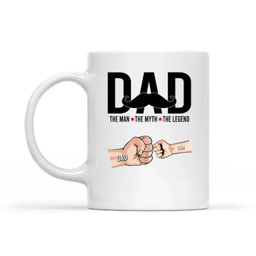 Dad The Man The Myth The Legend Personalized Mug Family - Gift For Dad Grandpa