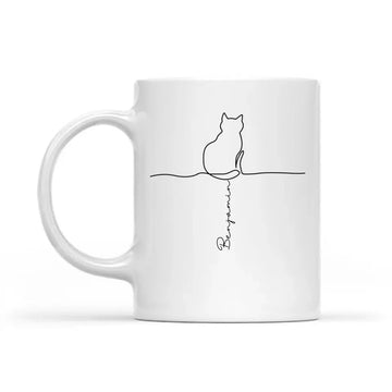 Custom Cat’s Name Personalized Mug Gift For Cat Lover, Cat Dad Gift, Cat Mom Gift