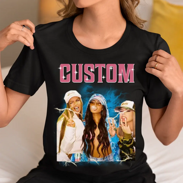 Custom Bootleg Rap Tee, Custom Your Girlfriend Boyfriend Vintage Graphic 90s Shirt, Hoodie, Custom Photo T-Shirt, Custom Your Own Bootleg Idea Here