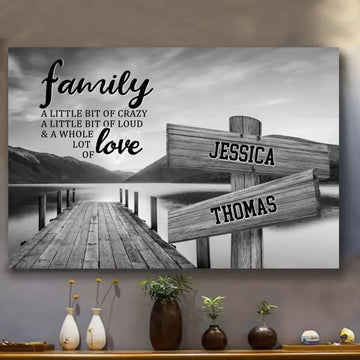 River Pier A Little Whole Lot of Love Multi-Names Poster Custom Canvas