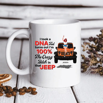 100% Jeep DNA Off-Road Car Personalized Mug - Gift For Jeep Car Lovers - Jeep Girl Coffee Mugs