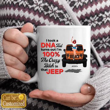 100% Jeep DNA Off-Road Car Personalized Mug - Gift For Jeep Car Lovers - Jeep Girl Coffee Mugs