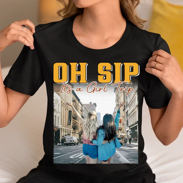 Sister Squad Portrait Retro Style Pure Personalized Photo Cotton Shirt Gift for Friends