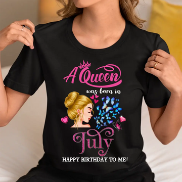 July It’s My Birthday Month Personalized Shirt, Hoodie - Custom July Birthday Shirt For Woman - Queens Are Born In July Gifts