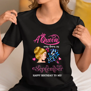 September It’s My Birthday Month Personalized Shirt, Hoodie - Custom September Birthday Shirt For Woman - Queens Are Born In September Gifts