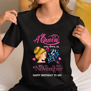 November It’s My Birthday Month Personalized Shirt, Hoodie - Custom November Birthday Shirt For Woman - Queens Are Born In November Gifts