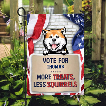 Stop Looking At Me And Vote, Dog & Cat Personalized Custom Flag - Gift For Pet Owners, Pet Lovers