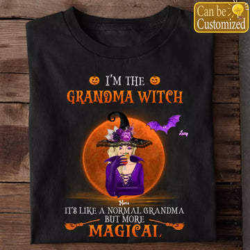 I'm A Grandma Witch Personalized Shirt, Halloween Gift, Personalized Gift For Nana, Grandma, Grandmother, Grandparents