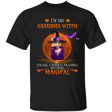 I'm A Grandma Witch Personalized Shirt, Halloween Gift, Personalized Gift For Nana, Grandma, Grandmother, Grandparents