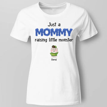 Just A Mama Raising Little Monsters Personalized Shirt, Gift For Mom