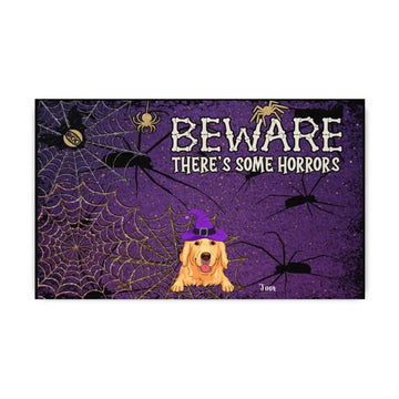 There’s Some Horrors In This House, Dog & Cat Personalized Doormat, Gift for Pet Lover, Pet Owner