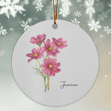 Friends Are Flowers That Never Fade Personalized Custom Ceramic Ornament