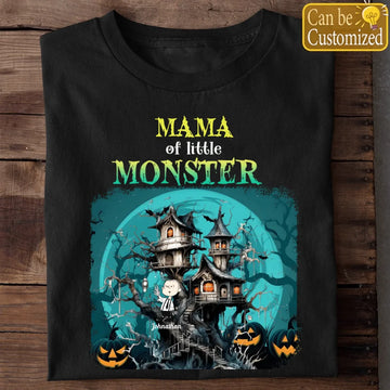 Mama of Little Monsters Personalized Shirt, Halloween Gift for Mom, Grandma