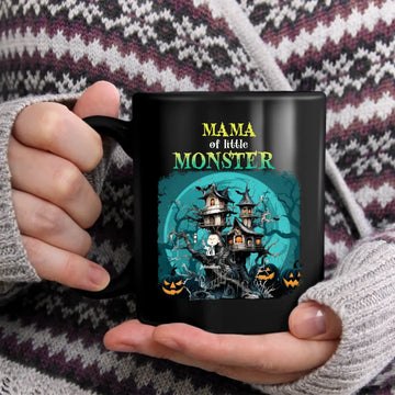 Mama of Little Monsters Personalized Mug, Halloween Gift for Mom, Grandma