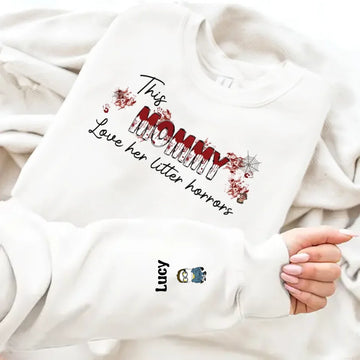 Grandma of Little Monsters Personalized Sweatshirt, Halloween Gift For Grandma, Mom