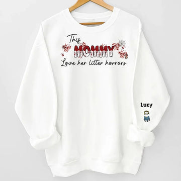 Grandma of Little Monsters Personalized Sweatshirt, Halloween Gift For Grandma, Mom