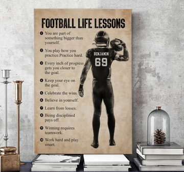 Football Life Lessons Personalized Canvas - Poster, Gift For Football Lovers