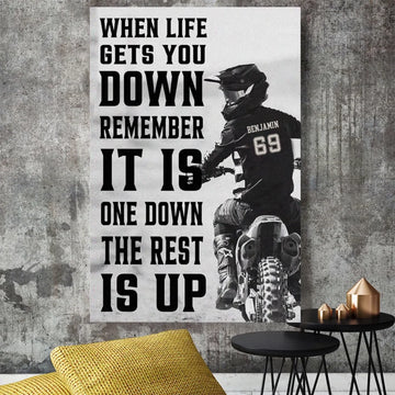 Motocross Life Lessons Personalized Poster, Gift For Racing Lovers