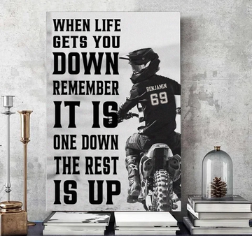 Motocross Life Lessons Personalized Poster, Gift For Racing Lovers