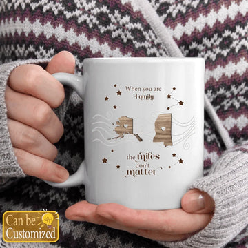 Long Distance Family Friends Siblings Sisters Besties Personalized Mug, Togetherness Christmas Gift