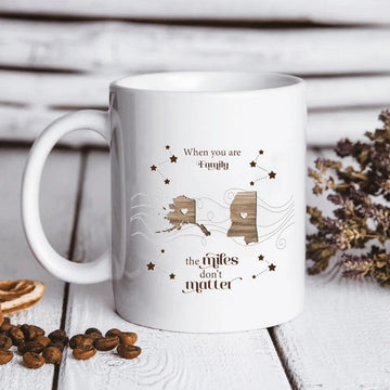 Long Distance Family Friends Siblings Sisters Besties Personalized Mug, Togetherness Christmas Gift