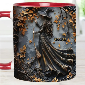 Beautiful Witch - Personalized Witch Halloween Mug, Accent Mug