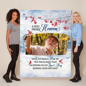 Custom Photo The Best Memories Will Always Live On In Our Hearts Memorial Personalized Custom Blanket, Sympathy Gift For Family Members